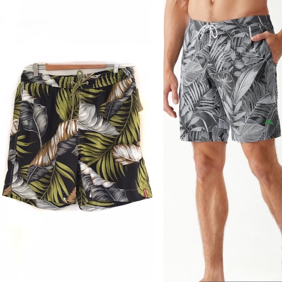 Tommy Bahama Other - Tommy Bahama Relax 9” tropical leaves lined board shorts/swim trunks NWT